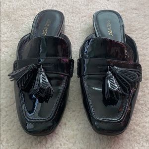 Nine West Black Patent Mule Loafer